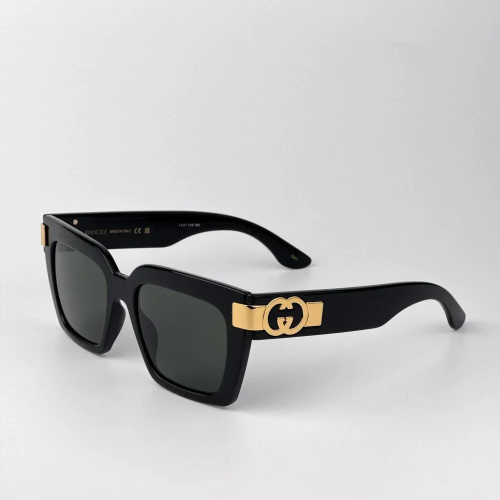 Gucci GG1689S Sunglasses – Black Square Frame Grey Lenses | Model GG1689S 001